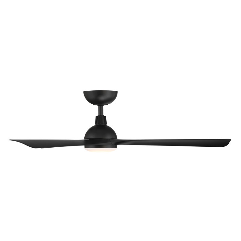 Gage Matte Black 3-Blade LED Smart Ceiling Fan With 2700K-3000K-4000K-5000K Selectable LED Light Kit and Remote Control Included, Works With Alexa and iOS or Android App