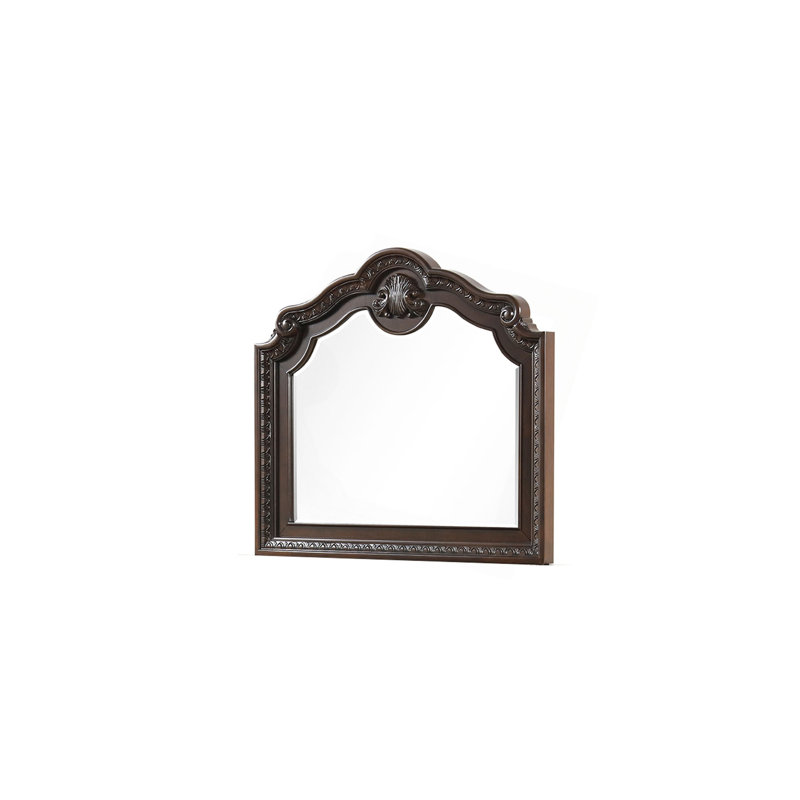 Miroir de style traditionnel avec cadre en bois en noyer