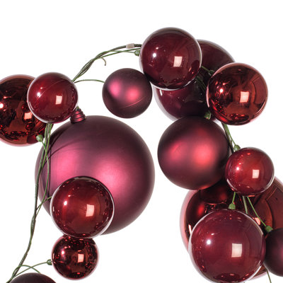 Vickerman 6' Wine Ball Branch Garland