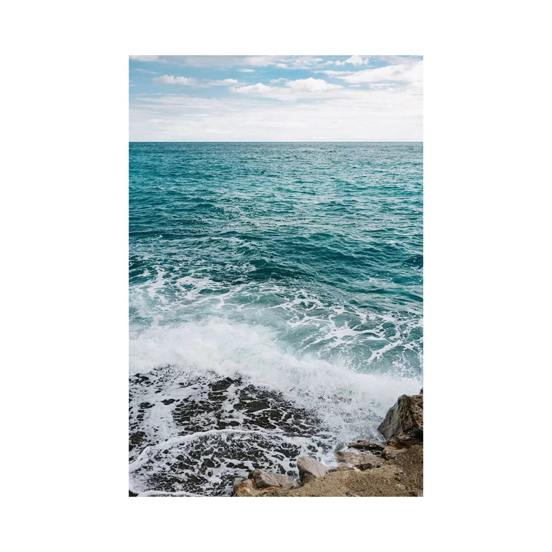 Amalfi Coast Water VI 1 Piece Wall Art on Canvas, 45.72cm H x 30.48cm W x 1.91cm D, Wrapped Canvas