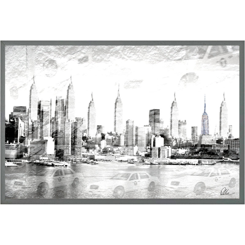 Single Picture Frame Print, 41cm H x 61cm W x 4cm D, Grey
