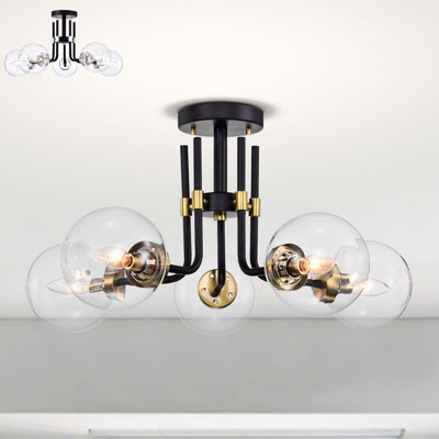 Damiracle Glass Semi Flush Mount