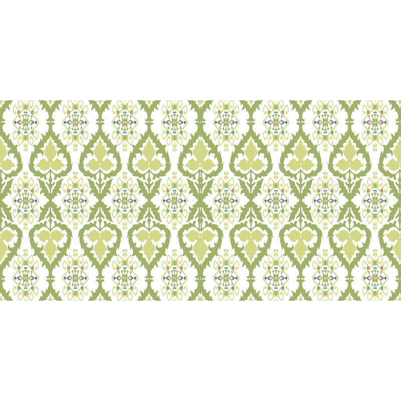 Happy Hippy Geometric Outdoor Reversible Throw Pillow, 20"x20", Green