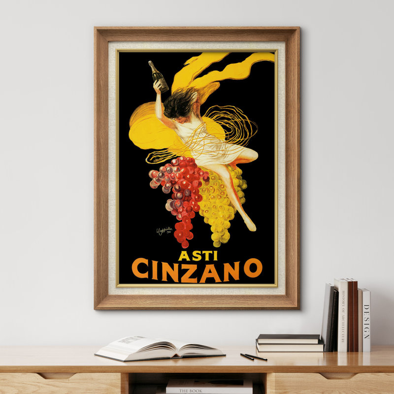 «Vintage Asti Cinzano Wine», affiche, publicité rétro italienne, impression sur toile encadrée, impression sur toile