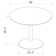 Lohmann 5-Piece Round Dining Set Table With Eiffel Chairs White