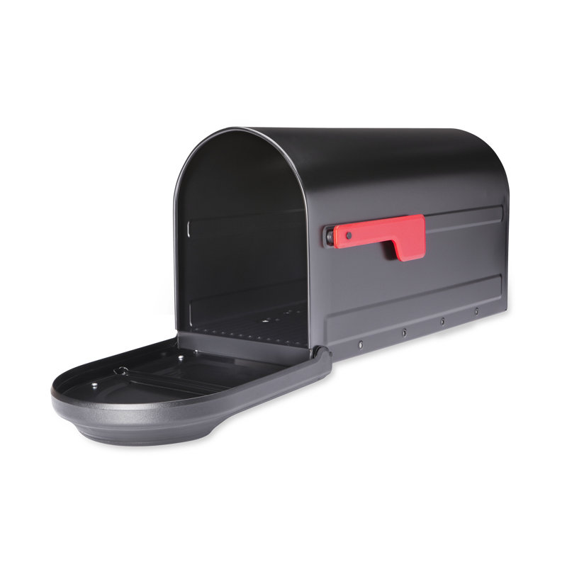 Barrington Post Mount Mailbox Black, Black