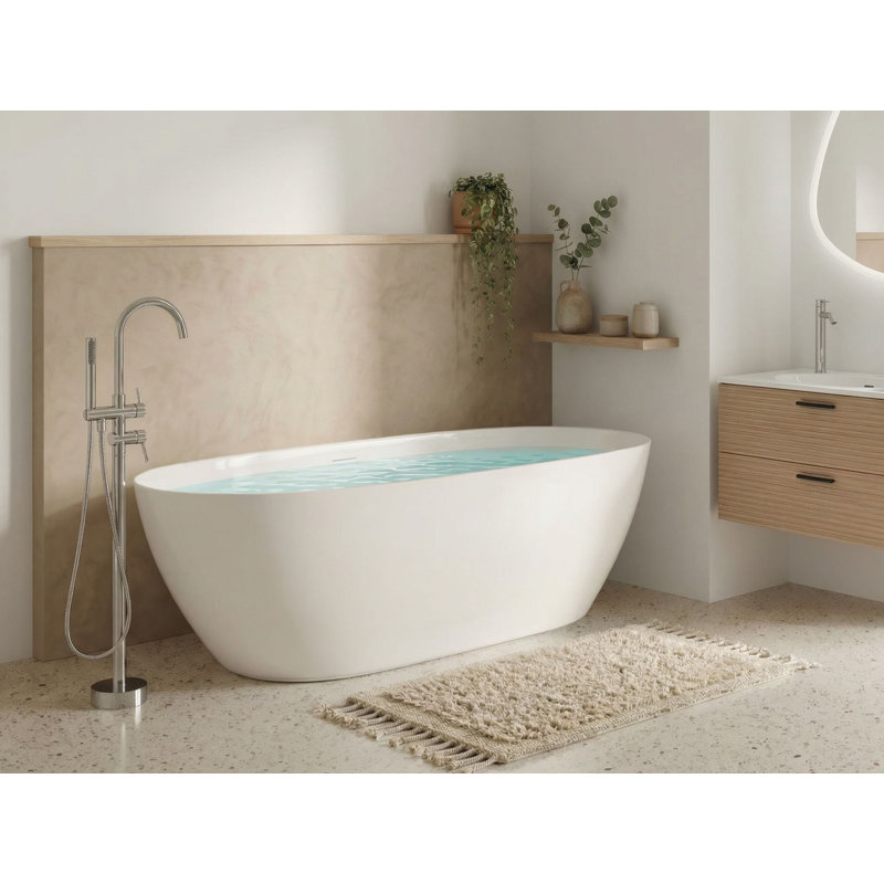 CEDROS x 75mm Freestanding Acrylic Bathtub