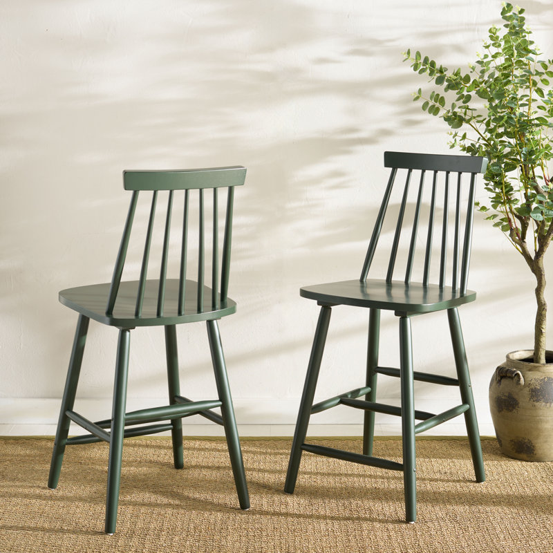 Birdia Solid Wood Counter Stool, Counter Stool (24" Seat Height), Garden Green