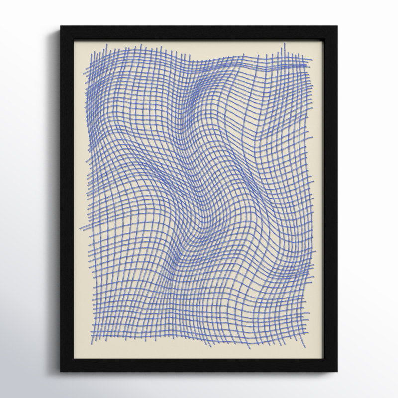 " Netting 3 " by Jacques Pilon, Black Single Structure Framed Paper, 25" H x 20" W x 1.25" D