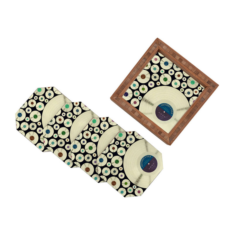 Ensemble de sous-verres de musique à tapis de 5 pièces