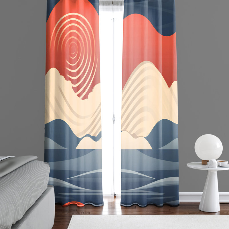 Paire de rideaux semi-transparents en polyester Betsi, L 20 po x L 82 po