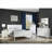 Panel Sleigh Full Size Bed Frame Solid Wood Construction Residential Bedroom Furniture with White Finish