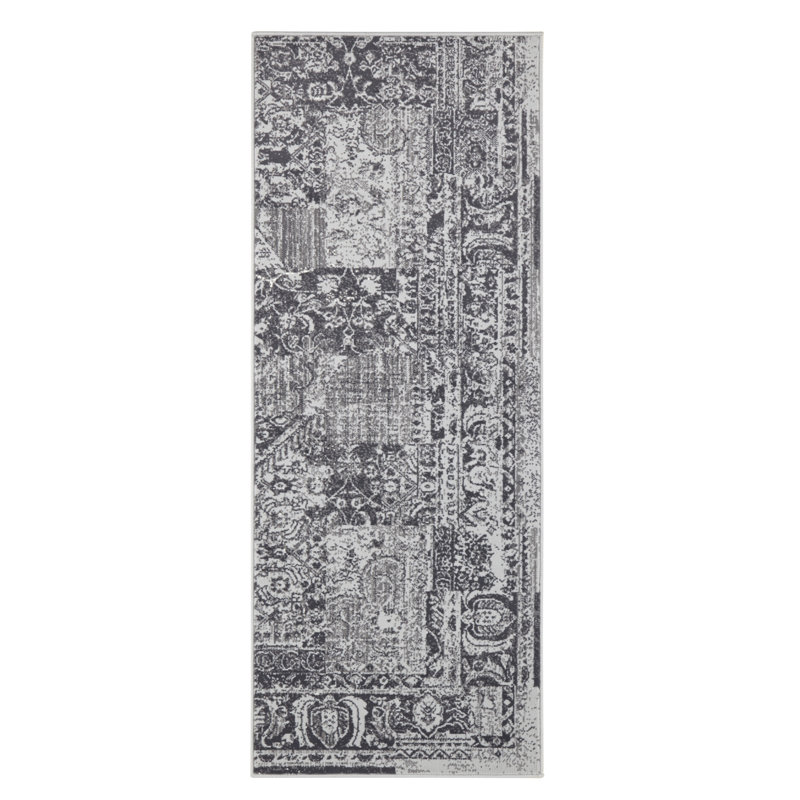 Celebration Plume Flatweave Dark Grey Rug, Runner 80 x 250cm