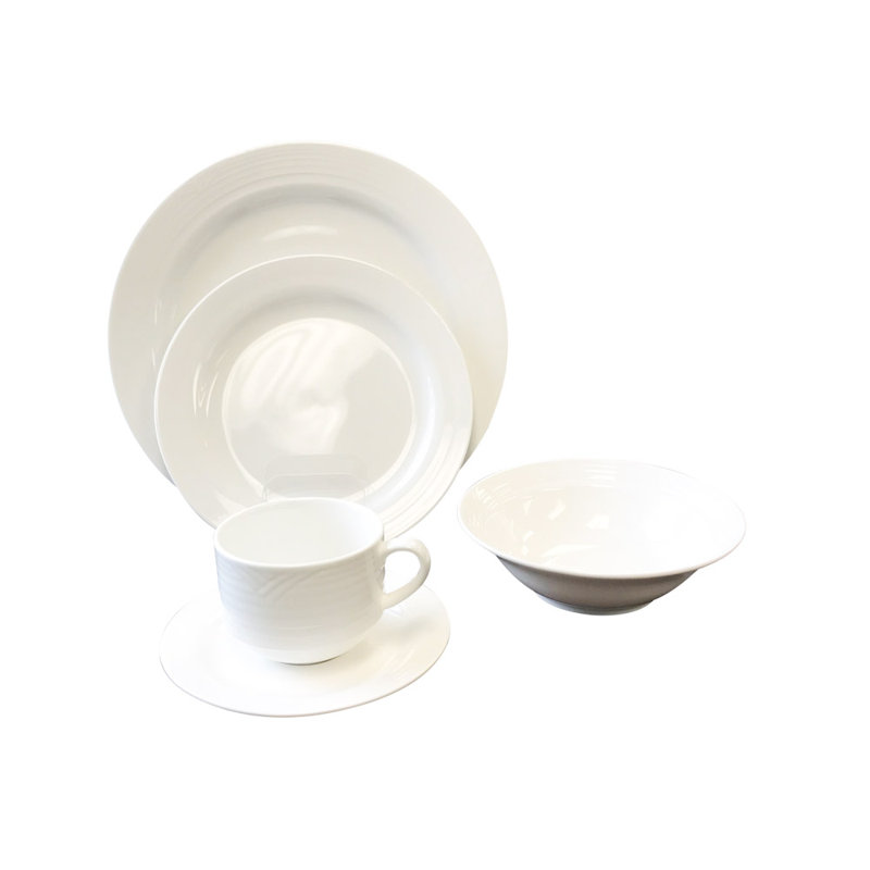 Couvert individuel en porcelaine 5 pièces Polar