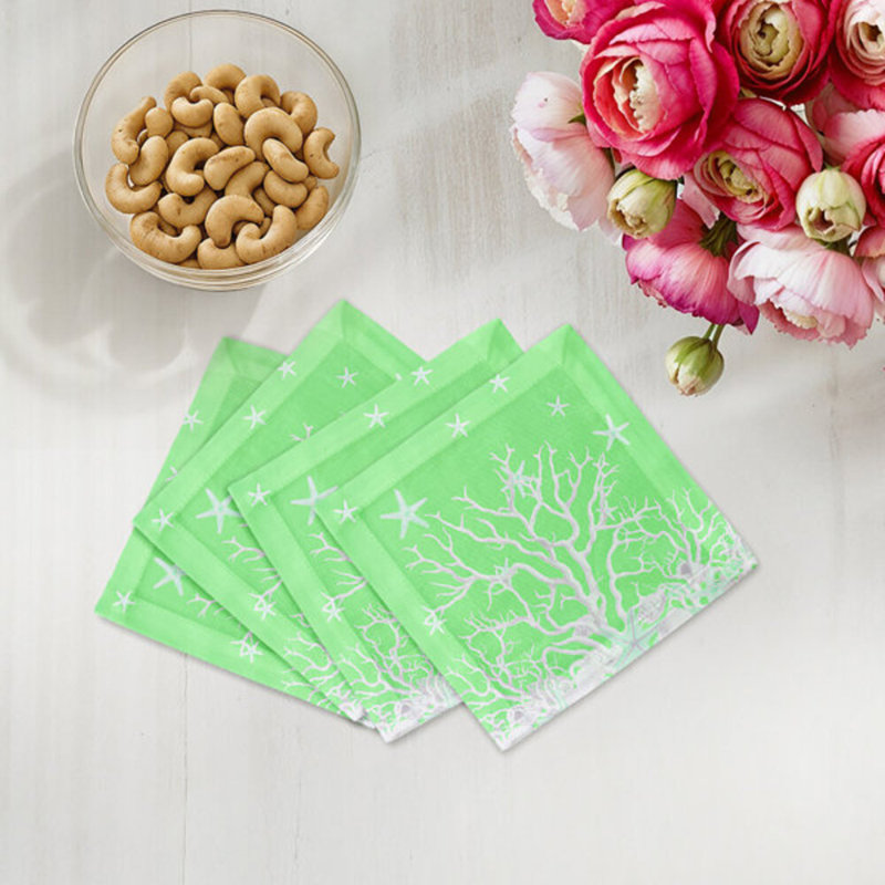 Square Napkins, Green