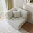 Seemab Upholstered Sea Salt Gray Corduroy Armchair with Pillow Back, One Arm Single Chair Module Part For Sectional Sofa-1044597494