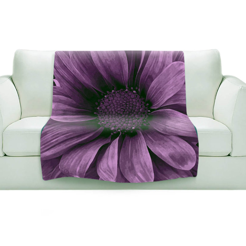  Couverture douce en sherpa, 51 po x 60 po, Raisin