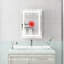 Armoire de salle de bain à miroir 20 po x 28 po à fixation murale. Brouillard, imperméable, à intensité variable. 3000K ~ 6000K, interrupteur tactile, tablettes de rangement, une porte à intensité variable, thermolaqué, 3 tiroirs