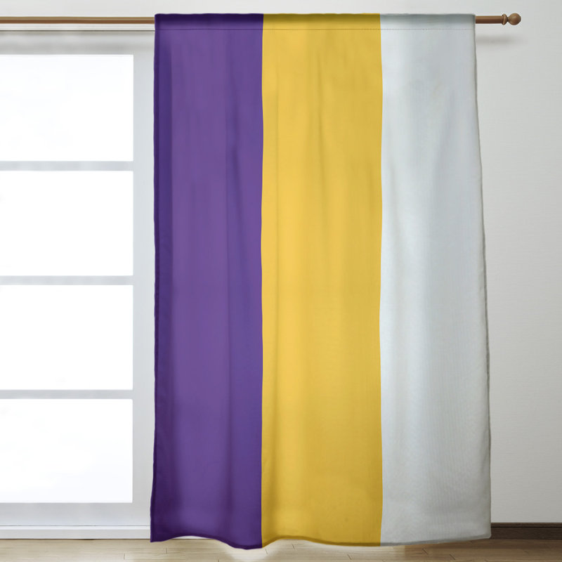 Sateen Room Darkening Curtain Single Panel, Gold