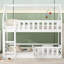 Lit superposé simple au-dessus de simple avec clôture et porte, blanc (ancien SKU: WF313047AAK)-442049282