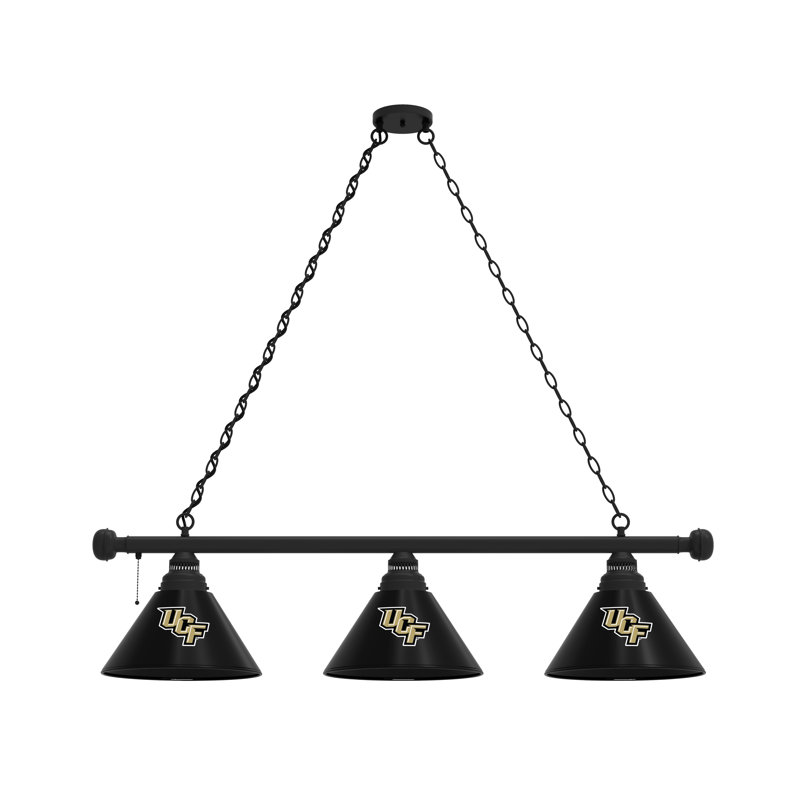 3 - Light Pool Table Lights Pendant, Black, UCF Knights