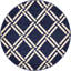 Tapis bleu marine à motif géométrique Cand-715818533