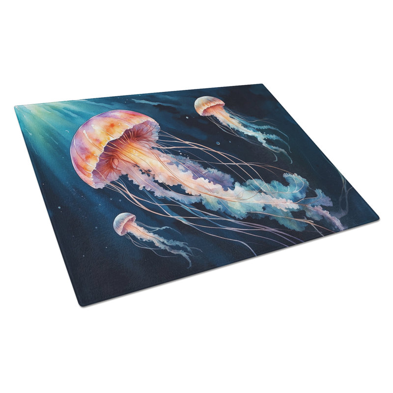 Planche à découper en verre Deep Jellyfish