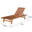 Chaise longue d'extérieur Moriceau Bubinga
