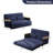2-in-1 Convertible Loveseat Recliner with Wooden Arms & Side Pockets-1414857964