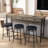 Yaneri Console Table and Stool Set, Bar Table With Stools Breakfast Bars-1143780805