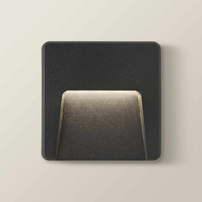 Deneus Matte Black 12cm H Integrated LED Outdoor Sconce