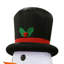 Bonhomme de neige avec panneau gonflable