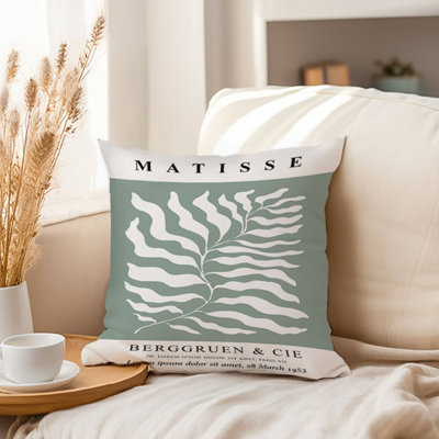 Botanical Matisse Plant Sage Green Botanicals Leaf Mid-Century Modern