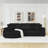 L-Shaped Sectional Sofa With Pillows And Ottoman-1208909366