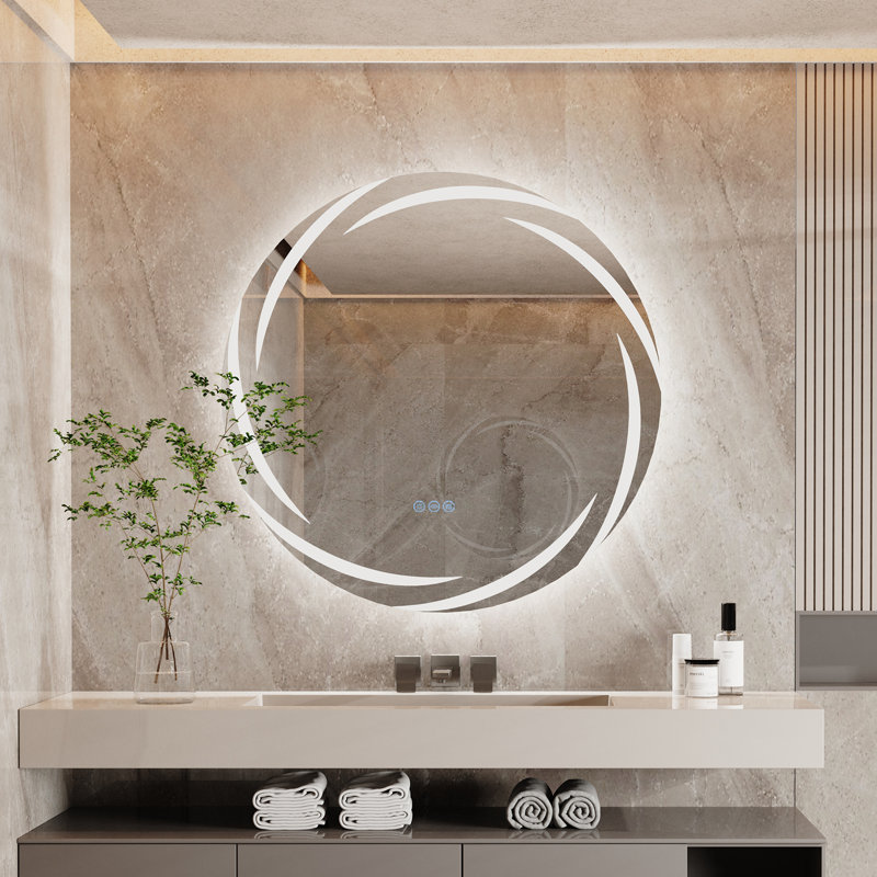 Miroir mural Glenis, 32 po x 32 po