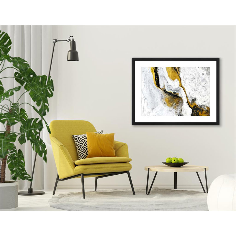 Marble 2 - Single Picture Frame Print, Bevelled Mirror, 223.52 cm H x 172.72 cm W