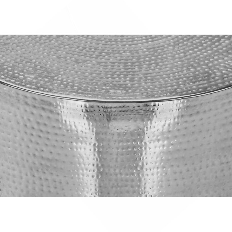 Table d'appoint, tambour, côté, bout, table de chevet, lampe, salon, chambre à coucher, métal chromé, contemporain, moderne