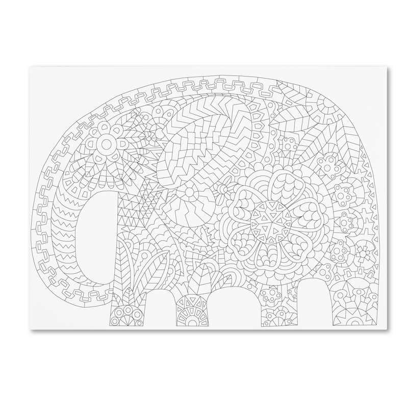 Hillers «Big Elephant 1», impression sur toile tendue, H 18 po x l 24 po x P 2 po