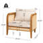 Chaise avec accoudoirs de patio Kirkby