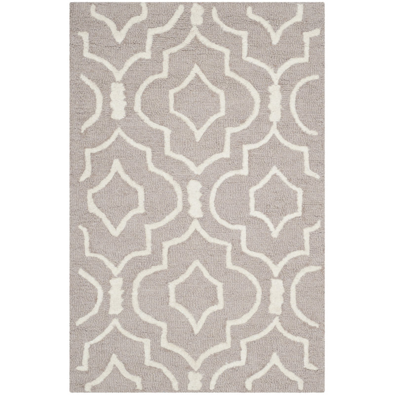 Cannen Hand Tufted Wool Geometric Rug, Rectangle 2'6" x 4'