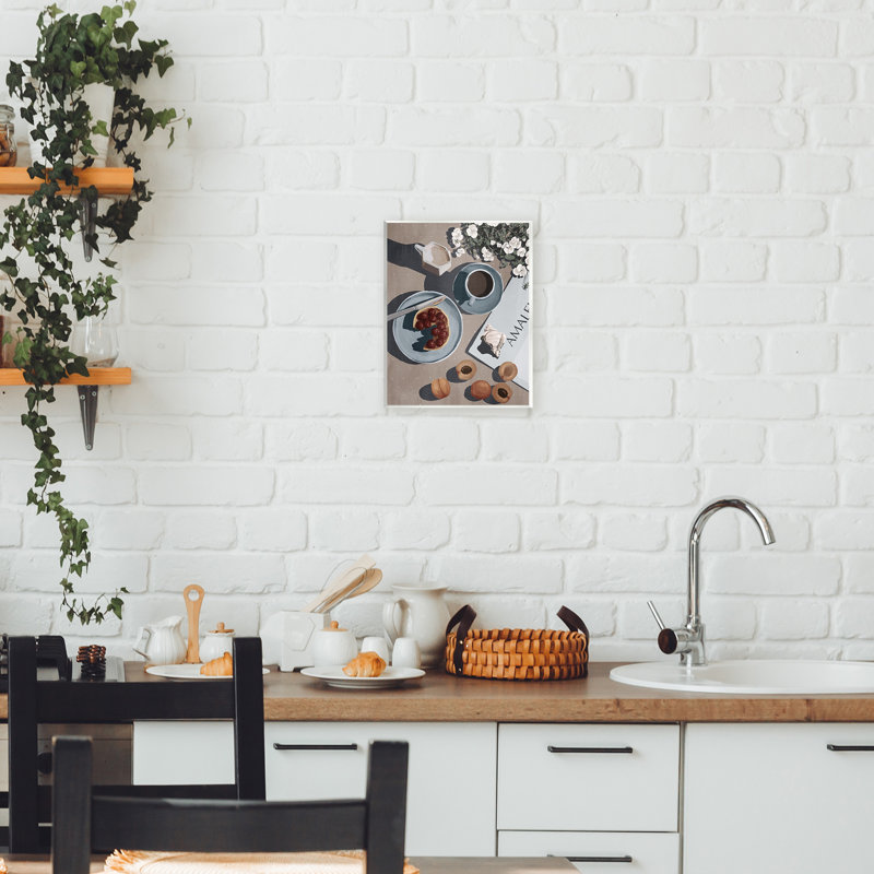 Plaque murale «Morning Brunch Fruit & Coffee» par Anna Lischenko