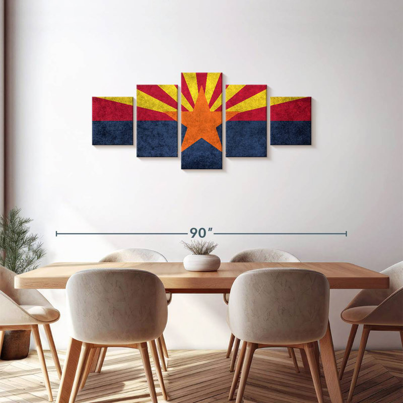 Grunge Arizona Flag, 30" H x 68" W