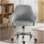 Chaise d'appoint Chaise de loisir moderne avec hauteur de velours réglable et roulettes réglables (LIGHTGRAY)-21847478