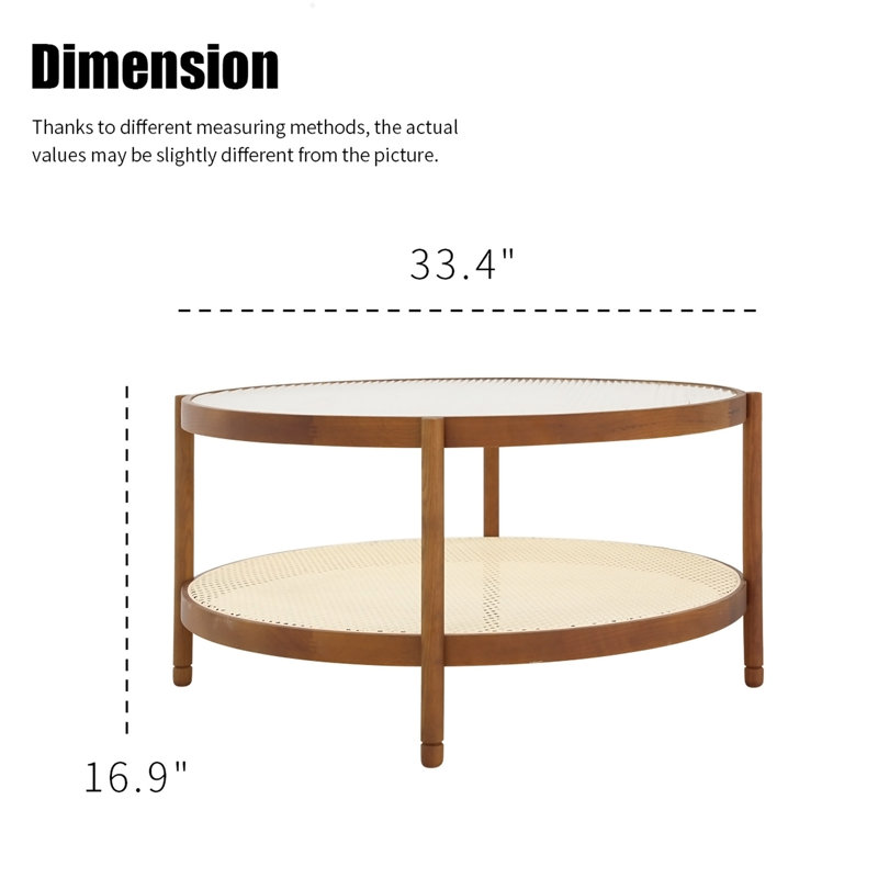 Modern Farmhouse Living Room Coffee Table Set, Stylish And Elegant Nesting Round Wooden Table,Side End Table Set For Living Room,Bedroom-1Pc End Table