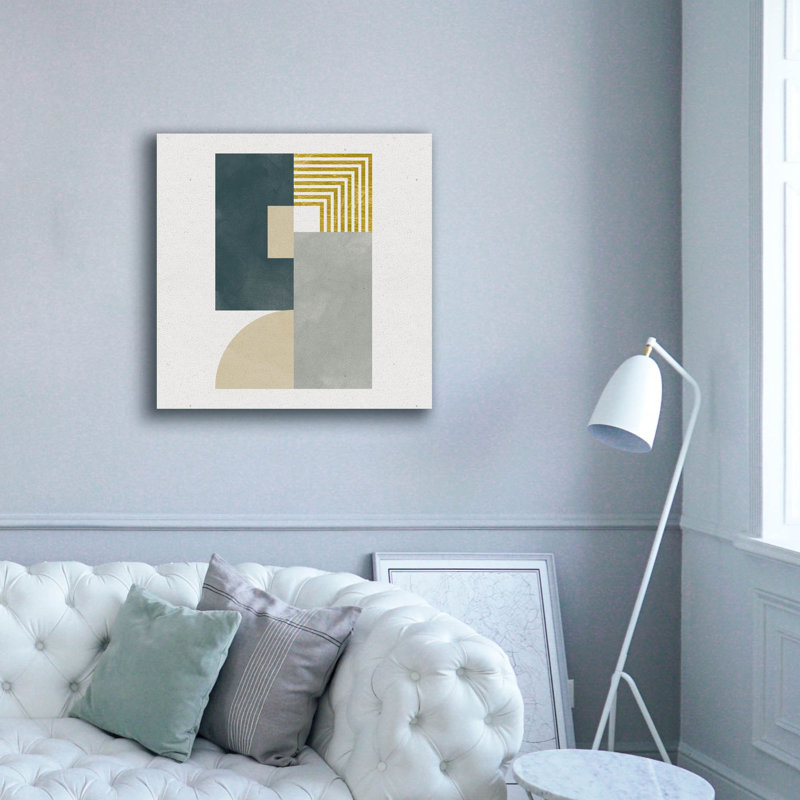 «Deco Glam 2 Sq» par Moira Hershey, art mural sur toile, H 37 po x l 37 po x P 1,5 po