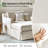 Berte 45" W Modern Farmhouse Corduroy Slipcovered Chaise Lounge with 3 Pillows-103967793