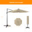 Rosell 132" Lighted Cantilever Umbrella-1874627521