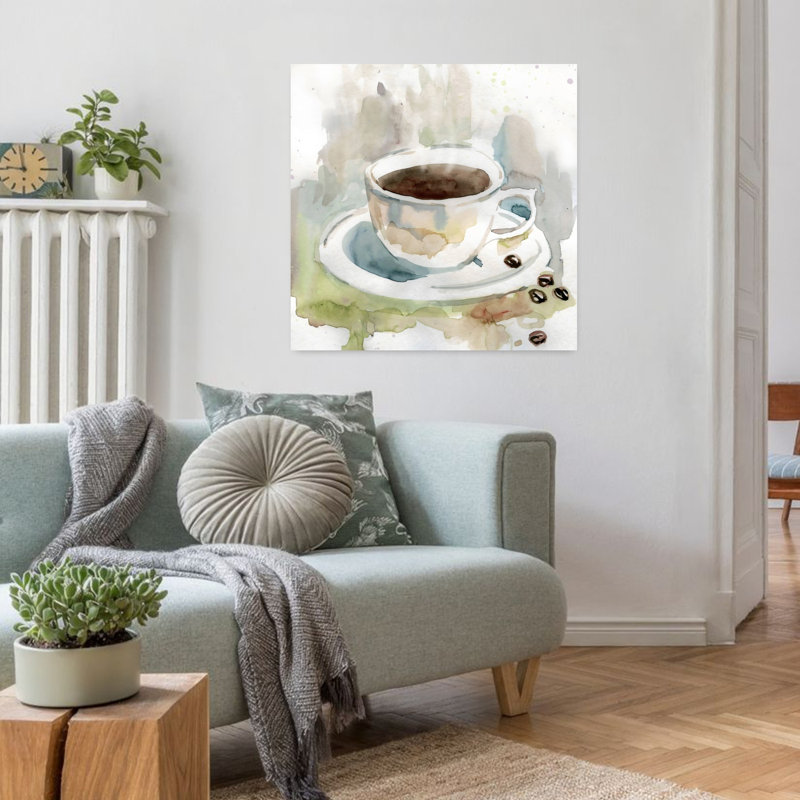 Art mural contemporain Soft Mornign Blend II, H 32 po x l 32 po