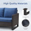 Ingvald 6 Person Outdoor Patio Wicker Conversation Set Group With Swivel Chairs-1745068126