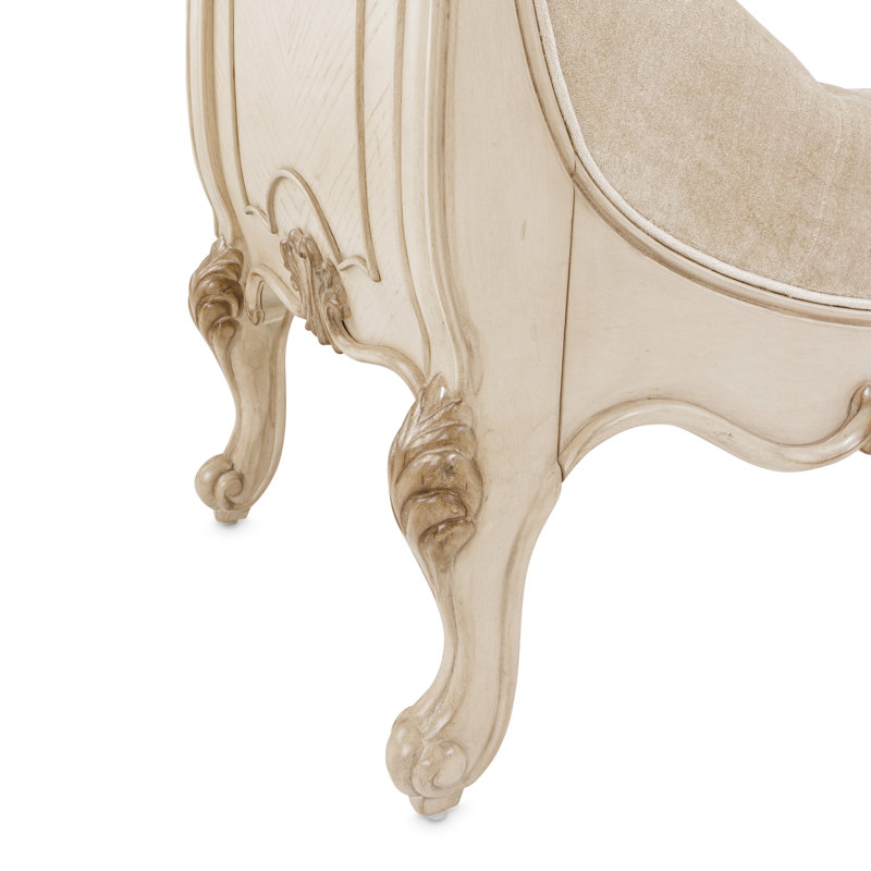 Platine De Royale Upholstered Bench, Champagne